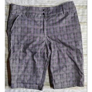 GG Blue Women’s Black & Purple Houndstooth Golf Shorts Size 6